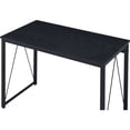 thumbnail image 3 of Benjara Writing Desk with V Shaped Metal Accent, Black-Color:Black, 3 of 5