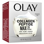 Olay Collagen Peptide Max Moisturizing Cream, Fragrance-Free, 1.7 fl oz