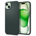 thumbnail image 1 of Funda para teléfono Spigen iPhone 15, protección MIL-grade, color verde abismo, 1 of 7