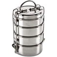 thumbnail image 2 of Stainless Steel Traditional Indian Lunch Box, Food Container,Indian Tiffin, Food storage container,Office Use (4 Tier_Design#-1 Lunch Box), MEDIUM, 2 of 8