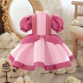 thumbnail image 2 of Baby Girls Peach Princess Dress Wedding Halloween Party Fancy Outfits, 2 of 7