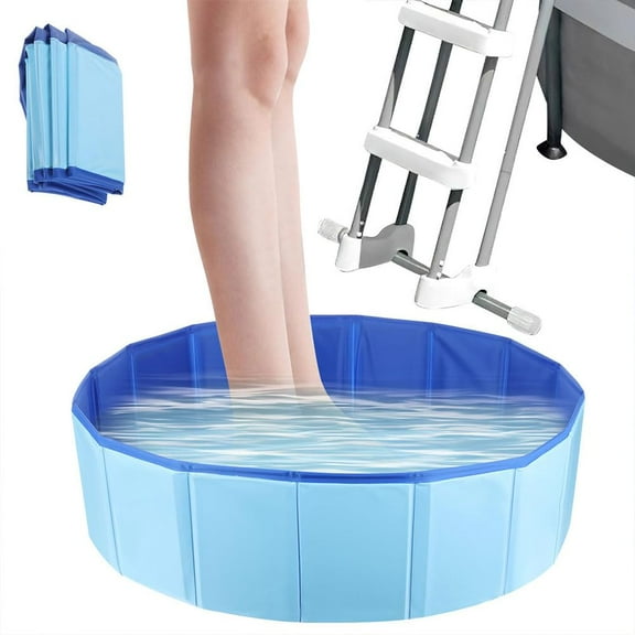 Portable pool footbath, no need to inflate, foldable pool footbath, pool entrance footbath, above ground pool footbath, pool cleaning foot accessories