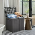 thumbnail image 7 of Homall 31 Gallon Outdoor Deck Box In Resin with Seat, Gray, 7 of 7
