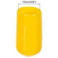 thumbnail image 2 of Unique Bargains 100pcs 10mm Rubber End Caps Cover PVC Vinyl Screw Thread Protector Round Wire Shelf Caps Yellow, 2 of 5
