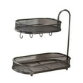 thumbnail image 1 of Organizador de encimera de baño de 2 niveles que ahorra espacio y soporte para cosméticos, estante de pie Negro, 1 of 9