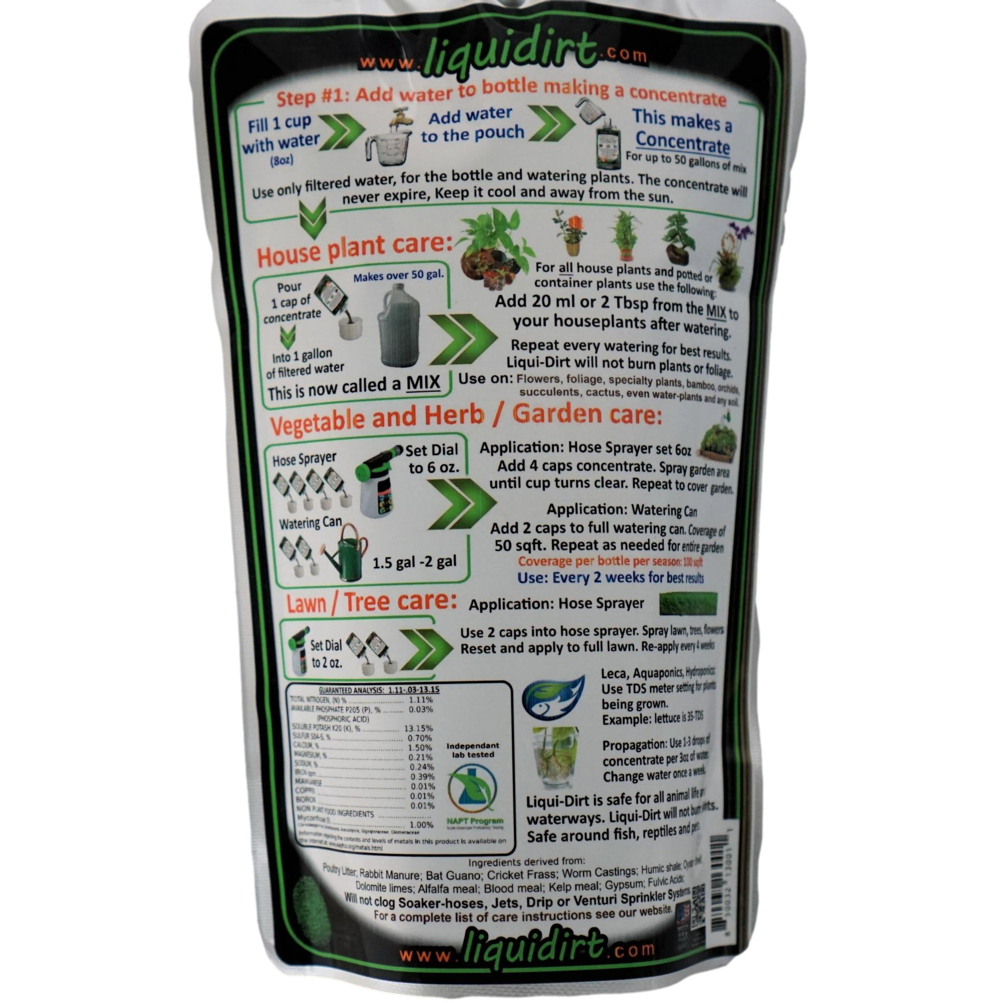 LiquiDirt All Purpose Plant Food Fertilizer, 50 gal