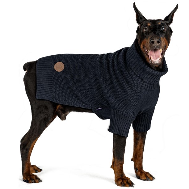 Suéter para perros, cuello alto, cuello alto, ropa de invierno tejida