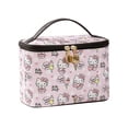 thumbnail image 1 of Bolsa de cosméticos AmbeAlla, grande, rosa, con portaescobillas para mujer, 1 of 7