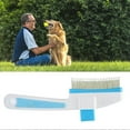 thumbnail image 1 of Pet Hair Removal Comb Flea Comb, 2025 Cat Grooming Brush with Release Button, 1 of 4