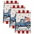 thumbnail image 2 of Independence Day Kitchen Towels Set of 3, 4th of July Truck Star Flag Blue Red Absorbent Dish Towels for Kitchen, Microfiber Hand Towel, Quick Drying Tea Towel for Cleaning Decorative Dishcloths, 2 of 7