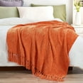 thumbnail image 4 of Home Soft Things Crystal Chenille Throw - Flame - 50" x 60", 4 of 9