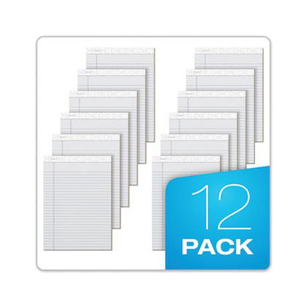 Prism  Writing Pads Wide/Legal Rule, 8.5 x 11.75, Pastel Gray, 50 Sheets, 12/Pack