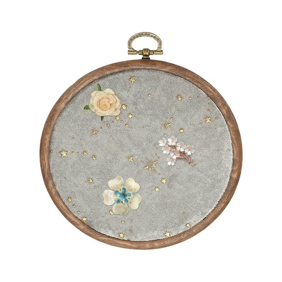 Uxcell Round Pin Display Board Velvet Wall Hanging Brooch Jewelry Display Stand Storage Holder Star Moon Silver Gray