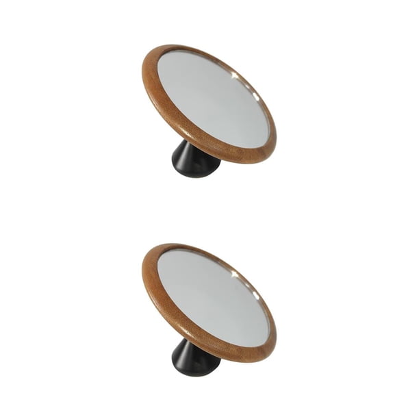 Billuyoard Adjustable Shot Mirror Wooden Base 7cm 2piezas Negro Nuez