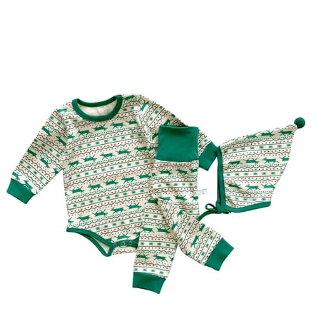 

Fiomva Christmas Baby Girls Boys Outfit Long Sleeve Romper Underwear Pants