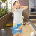 thumbnail image 5 of Sky Moon Oil Paint Pattern Athletic Shorts Breathable with Comfort Fit Drawstring Casual Sweatshorts Medium, 5 of 9