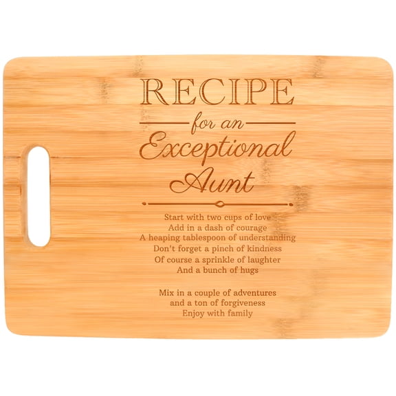 ThisWear Mothers Day Gifts for Aunt Recipe for an Exceptional Aunt Mother Day Gifts Birthday Gifts for Aunt Unique Gifts for Aunt Big Rectangle Bamboo Cutting Board
