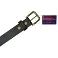thumbnail image 1 of Men's Casual Belt 1.5" Wide Top Grain Genuine Leather Gold Buckle by Marshal, 1 of 3