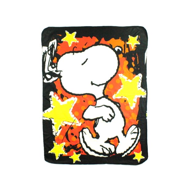 Peanuts Snoopy Star Treatment Fleece Throw 45" X 60"