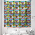 thumbnail image 1 of Abstract Tapestry, Ornamental Squared Design Colorful Retro Pattern Stars Swirls Lines Dots, Fabric Wall Hanging Decor for Bedroom Living Room Dorm, 5 Sizes, Multicolor, by Ambesonne, 1 of 1