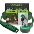 thumbnail image 1 of Cable de extensión GearIt 360, enchufe plano giratorio, 3 salidas, 6 pies, 1 of 9