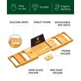 thumbnail image 3 of Bandeja de baño ROYAL CRAFT WOOD Premium de bambú plegable para bañera, 3 of 9