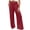Red, variant on Horkkom Beach Pants for Women Elastic Waist Solid Color Linen Pants Summer Loose Pleated Casual Pants with Pockets, S-2XL