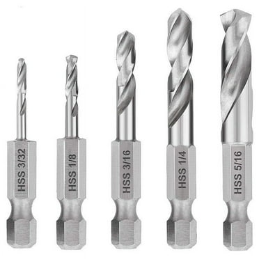5/16INCH 6542 High Speed Steel Drill Bit Heavy Duty Metal Stubby Drill Stubby Drill 1/4 Hex Shank Drill 3/32INCH