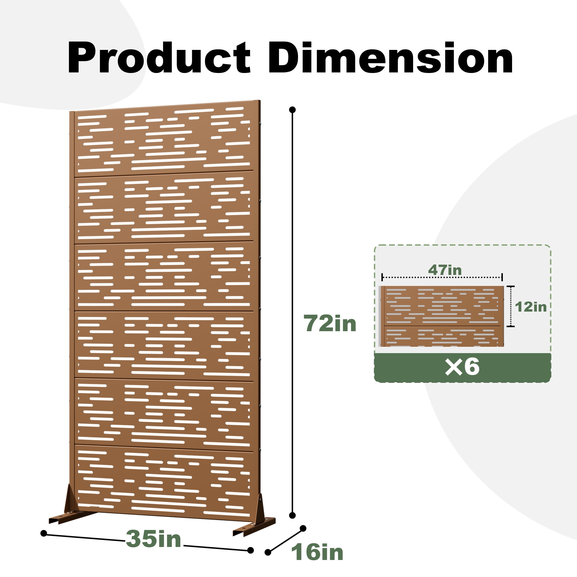 Privacy Metal Screen Fence Panel
