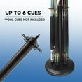 thumbnail image 4 of GSE Games & Sports Expert 24" Metal Floor Stand Style Billiard Pool Cue Stick Racks. Holds 6 Pool Cue Sticks - Matte Black, 4 of 8
