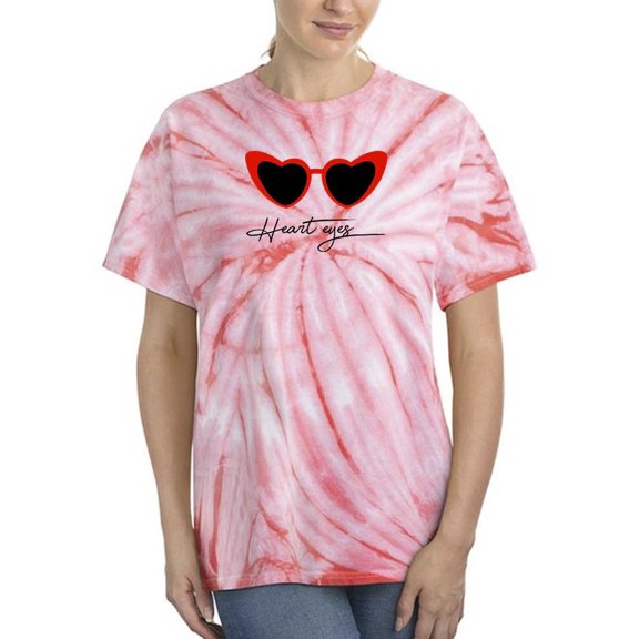 Retro Red Heart Sunglasses Tie Dye Cyclone Women -Image by Shutterstock, Female Small