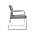 thumbnail image 4 of Lesro Gansett Steel and Fabric Waiting Room Oversize Guest Chair in Silver/Adler Gray Flannel, 4 of 5