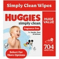 thumbnail image 3 of (4 pack) Huggies Simply Clean Unscented Baby Wipes, 11 Flip-Top Packs, 704 Total Count (Select for More), 3 of 13