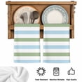 thumbnail image 5 of Sage Green Blue Striped Kitchen Towels Set of 1, Farmhouse Sage Green Stripes Absorbent Dish Towels for Kitchen, Microfiber Hand Towel, Quick Drying Tea Towel for Cleaning Decorative Dishcloths, 5 of 7