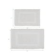 thumbnail image 3 of Jean Pierre New York Sophie Border 100% Cotton Non-Slip Bath Mat Set - White - 17x24/20x32, 3 of 8