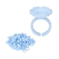 thumbnail image 3 of Soportes para pigmentos de pestañas, 100 unidades de anillos de pegamento de flores, soporte para pegamento para pestañas, tazas de pegamento para extensión de pestañas, eficiencia óptima, 3 of 8