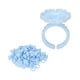 thumbnail image 2 of 100 unidades de anillos de pegamento con forma de flor para extensiones de pestañas, vasos de pegamento, soporte para herramientas, color azul, 2 of 14