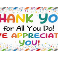 thumbnail image 4 of Colorful Theme Thank You Banner Decorative Design Appreciation Banner for Employee Recognition Event School Celebration Office Party, 4 of 7