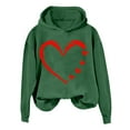 thumbnail image 2 of successthop Pink Women's Hoodies and Sweatshirts Cute Valentines Womens Tops Long Sleeve Polyester Casual Love Heart Printed Lover Gift Blouse Tops for Valentines Gifts L, 2 of 6