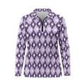 thumbnail image 4 of Yuyamidu Purple Golf Ball Long Sleeve Golf Shirts for Women Tennis Tops Casual Quarter Zip Athletic Shirt Slim Fit Activewear Size XS, 4 of 8