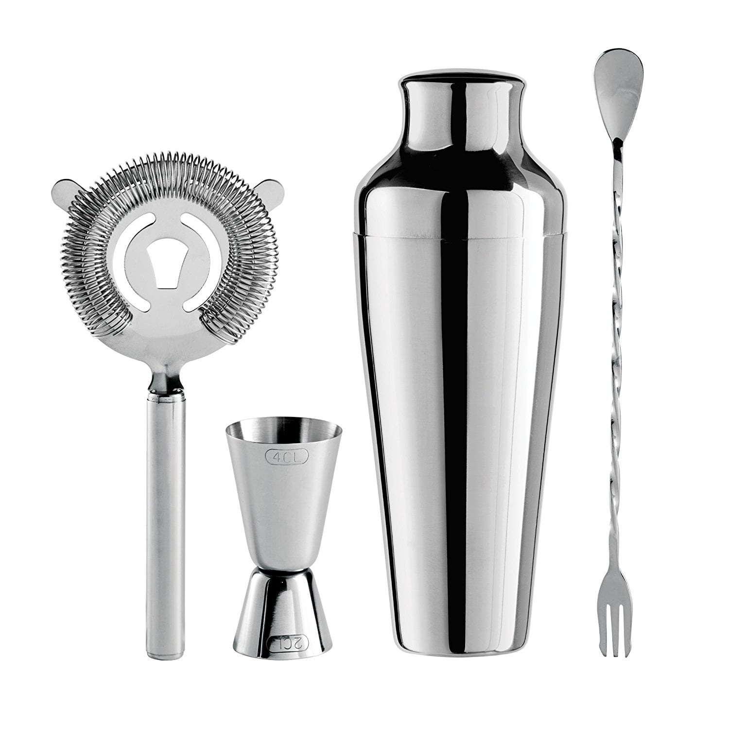 Muddler Double Jigger Oggi 6 Piece Bartender Accessories Set-Includes Stir-Stick Stainless 9017.0 Ice Strainer and Tongs Peeler Muddler Double Jigger Oggi 6 Piece Bartender Accessories Set-Includes Stir-Stick Stainless 9017.0 Ice Strainer and Tongs Peeler