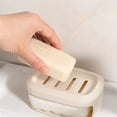 thumbnail image 4 of Suction Cup Wall Mounted Soap Box, Double Soap Rack, Bathroom Sponge Cleaning Soap Box, Household Soap Rack, Heavy Duty Suction Cup, Waterproof Metal Frame, 2-Tier Design, for Kitchen, 4 of 9