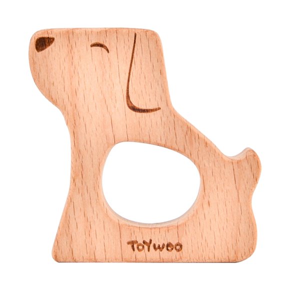 1 pieza de mordedor de bebé Natural para bebés, colgantes de chupete de animales de ballena y pájaro BPA perro Salvador chupete mordedor infantil