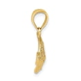 thumbnail image 4 of Auriga Fine Jewelry 14K Yellow Gold 2-D Polished Fish Charm for Women, 4 of 5
