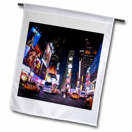 3dRose New York City Times Square - Garden Flag, 12 by 18-inch