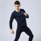 thumbnail image 2 of Ropa de otoño de algodón para hombre, pantalones de polar, camisa de una pieza con cuello redondo, suéter de algodón, polar fino de mediana edad, 2 of 4