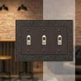 thumbnail image 4 of Amerelle 43TTTVB English Garden Wallplate, 3 Toggle, Cast Metal, Aged Bronze, 1-Pack, 4 of 5