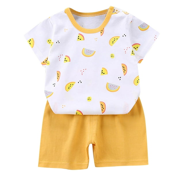 Efsteb Baby Boy Clothes Clearance Infant Toddler Kids Baby Boys Girls Clothes Sets Fashion Round