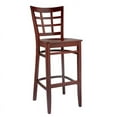 thumbnail image 2 of Home Square Ladderback Bar Stool in Mahogany with Wood Seat - Set of 3, 2 of 2