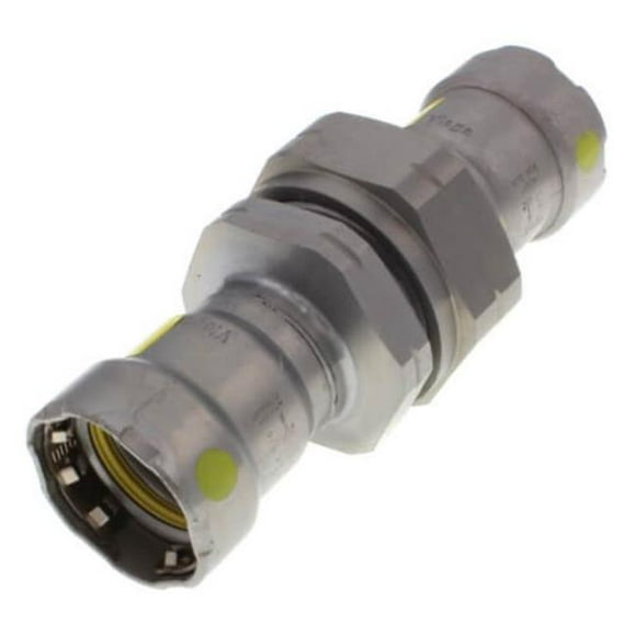 Viega QVG-25706 0.75 in. P x P Megapressg Carbon Steel Union Viega&#44; Black